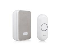 Byron DBY-22321 Wireless Portable Doorbell Set, 150 m Range, 16 Melodies, Vis...