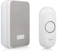 Byron DBY-22321 Wireless Portable Doorbell Set, 150 m Range, 16 Melodies, Visua