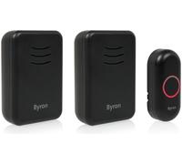 Byron DBY-22354BS Black Wireless Doorbell Kit