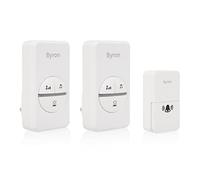 Byron DBY-23445BS Wireless Doorbell Set - 2 Plugs - Kinetic Energy - White