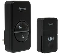 Byron DBY-23452BS 100m Plug-In Doorbell - Single, Black