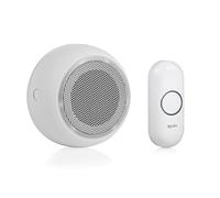 Byron DBY-23531 Wireless Doorbell Kit - Play Your Own Chime Melodies - Maximum Range of 200 Meters - Mute - White