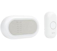 Byron DBY-23561BS 200m Portable Doorbell - Single, White