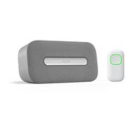 Byron DBY-25931 Wireless Portable Doorbell Set, 200 m Range, 8 Melodies, Volume Control, Colourful Visual Alert System