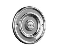 Byron Door Bell Push 2207P1BC Round Chrome Wired Doorbell with Press Button