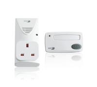 Byron HE306 Wirefree Plug In Chime with Remote Control Socket Ideal Door Bell for Hard of Hearing by Byron