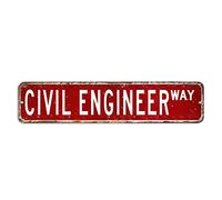 BYRON HOYLE Civil Engineer Metal Sign Civil Engineer Sign Civil Engineer Gift Civil Engineer Vintage Decor Funny Custom Street Metal Sign shabby chic Wall Art Wall Hanger Home Decor Wall Decorations