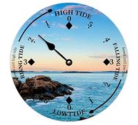BYRON HOYLE Coast Lighthouses Tide Clock USA Cumberland County Tidal Clock Wooden Wall Clock,Battery Operated,Farmhouse Wall Decor Home Decor for Kitchen,Living Room,Bedroom,Office,10 Inch