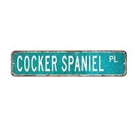 BYRON HOYLE Cocker Spaniel Sign Cocker Spaniel Gift Cocker Spaniel Metal SignCocker Spaniel Custom Street Metal Sign shabby chic Wall Art Retro Wall Hanger Home Decor Wall Decorations