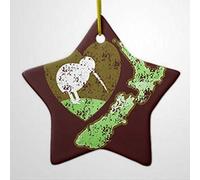 BYRON HOYLE Novelty Christmas Tree Decor Kiwi Bird New Zealand with A Love Heart Ornament Star Christmas Ornaments Pandemic Xmas Decor Wedding Ornament Holiday present