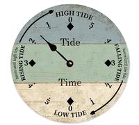 BYRON HOYLE Personalized Beach Tide Clock - Wooden Wall Clock, Battery Operated, Farmhouse Decor for Kitchen, Living Room, Bedroom, Office - 10 Inch