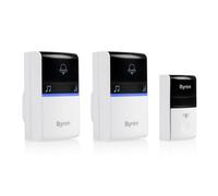 Byron Kinetic White Wireless Door Chime, Set Of 3