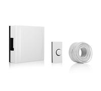 Byron Wired bell - Button, chime and cable included - 85 dB - Chime powered by transformer or battery (not included - DBW-24040