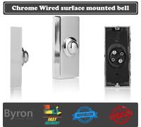 Byron Wired Bell Push Surface Mounted Chrome 2204BC