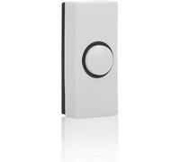 BYRON Wired Door Bell Push Button - Simple Design - Compatible with Most Chimes - Easy Installation with E4ALL Thankyou card (WHITE)