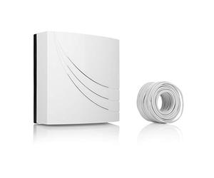 Byron Wired Door Chime, 5 Meter Cable, 8 Melodies, 2 Wire Installation, Wall Mounted, White, BY7061