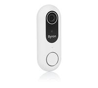 Byron Wired Smart Wi-Fi Video Doorbell, Free App, Full HD 1080p Camera, Two Way Talk, Night Vision, Easy Installation, White, DIC-23712