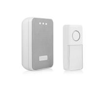 Byron Wireless Doorbell, 150 m Range, 16 Melodies, 4 Volume Levels | IP44 rating, Flashing LED light, Mute setting, Expandable up to 6 chimes, DBY-22321NP