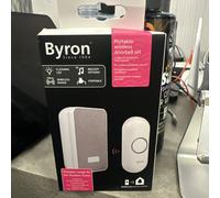 Byron Grey & White Wireless Battery-Powered Door Chime Kit Dby-22321