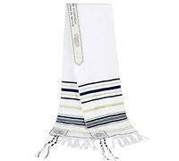 BYRRSF Jerusalem Messianic Prayer Shawl - New Covenant Tallit With Talis Bag & Messianic Seal - Christian Sign Gifts for Men & Women (180 * 50cm/70.87"*19.69"in) - Black