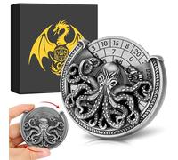 BYRRSF Octopus DND Dice Spinner - 7-in-1 Metal D&D Roulette Spinner with Gift Box for Role Playing Board Game Accessories, Silver