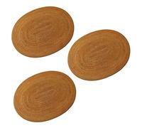 BYSL 3X Rattan Woven Placemats Oval Round Table Mats Non Heat Resistant Place Mat Natural Multipurpose Placemat 30X40cm
