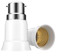 BYSMAH B22 to E27 Adapter, 2 Pack Bayonet to Screw Bulb Adaptor