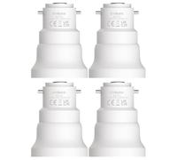 BYSMAH B22 to E27 Adapter, 4 Pack Bayonet to Screw Bulb Adaptor Fitting