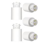 BYSMAH B22 to E27 Adapter, 5 Pack Bayonet to Screw Bulb Adaptor Fitting for Ceiling Fan Light Bulb，BC to ES Lamp Base Socket Converter for LED and Incandescent and CFL Bulbs