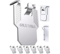 BYSMAH Claw Picture Hooks for Plasterboard, 8 Pack Heavy Duty Drywall Picture Hangers No Nails No Damage Hanging Hooks for Securely Hanging Pictures,Frames,Wall Art,Home Decor(Silver)