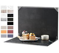 BYSTONE 8Pcs 16Patterns Table Top Small Food Background Kit - Mixed Colors Set A - Multi-color Background Paper & 3-in-1 Folding Reflector - Small Object Photo Shoot - 16.5"x11.7" - Paper, Metal
