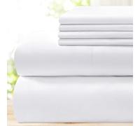 BYSURE Hotel Luxury Bed Sheets Set 6 Piece(King, White) - Super Soft 1800 Thread Count 100% Microfiber Sheets with Deep Pockets, Wrinkle & Fade Resistant