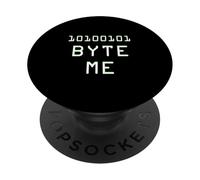 Byte Me Computer Programming Humor PopSockets Adhesive PopGrip