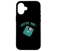 Byte me Floppy Disk Floppy Disk Retro Memory Module Case for iPhone 16