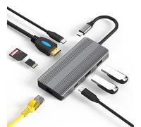 Bytecc 8k USB C Docking Station,8 in 1 USB-C Docking Station for Laptop with HDMI,PD 100W Charging Port,2 USB Port and SD/TF(USB C 8 in 1 HDMI)