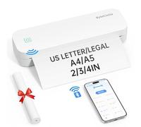 ByteCintia Portable Printer for Travel, Bluetooth Thermal Printer Supports 8.5 x 11 Inch US Letter Size, Compatible with Android and iOS & Laptop Inkless Mobile for Office, Car, School