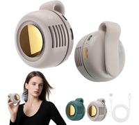 ByteCraft Portable Silent Mini Bladeless Fan, Clip On Fan For Clothes, Portable Waist Fans Mini Bladeless Clip On, Whirlwind Fans For Waist Clips 3 Speed Settings, Outdoor Travel Office (Beige)