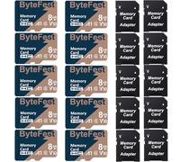 ByteFest 10Pack 8GB MicroSD Card Class 10 with 10 Adapter, A1 V10 HD Video Micro SDHC,TF Memory Card for MP3 MP4 Player/E-Reader/Streaming Media Player/GPS Navigator/Dash Cam/Cellphone/Tablet