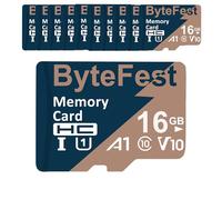 ByteFest 16GB Micro SD Card 30 Pack with 30 Adapter, UHS-I High Speed TF Card U1 A1 C10 V10 FHD Video, 80MB/s, MicroSDHC Flash Memory Card for MP3 MP4 Player/Kids Camera/Dash Cams