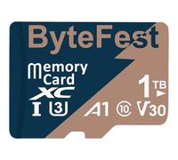 ByteFest 1TB UHS-I U3 Micro SD Card with Dual SD Adapter, TF Memory Card for MP3 Player, GPS Navigation, Dash Cam, Phone, Tablet (MicroSDHC A1 U3 C10 V10)