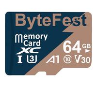 ByteFest 4 Pack 64GB MicroSD Memory Card with 4 Adapters, UHS-I U3 C10 V30 4K UHD, TF Card for Action Cameras Drone Games Consoles