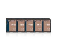 ByteFest SD Card 16GB(5 Pack) UHS-I Flash Memory Card - Class 10, U3, V30, High Speed Full HD Video SD Cards for Cameras
