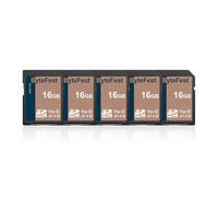 ByteFest SD Card 16GB(5 Pack) UHS-I SDHC Flash Memory Card - Class 10, U3, V30, High Speed Full HD Video SD Cards for Cameras