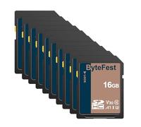 ByteFest SD Card 16GB(50 Pack) UHS-I SDHC Flash Memory Card - Class 10, U3, V30, High Speed Full HD Video SD Cards for Cameras