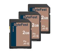 ByteFest SD Card 2GB Flash Memory Card (3 Pack) - Class 10, U1, V10, SD Cards for Cameras