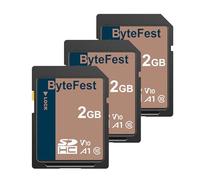 ByteFest SD Card 2GB SDHC Flash Memory Card (3 Pack) - Class 10, U1, V10, SD Cards for Cameras