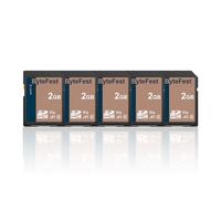 ByteFest SD Card 2GB SDHC Flash Memory Card (5 Pack) - Class 10, U1, V10, SD Cards for Cameras