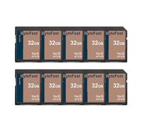 ByteFest SD Card 32GB UHS-I Flash Memory Card (10 Pack)- Class 10, U3, V30, Full HD Video SD Cards for Cameras