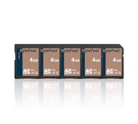 ByteFest SD Card 4GB SDHC Flash Memory Card (5 Pack) - Class 10, U1, V10, HD Video SD Cards for Cameras