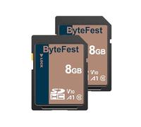 ByteFest SD Card 8GB SDHC Flash Memory Card(2 Pack) - Class 10, U1, V10, High Speed Full HD Video SD Cards for Cameras